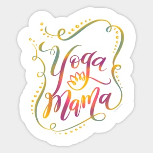 Yoga Mama Hand Lettering Sticker